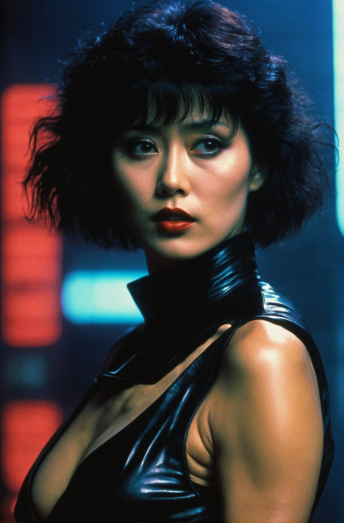 00193-Motoko Kusanagi in Blade Runner 1982, neo noir, cyberpunk, cinema still medium shot 8k.png